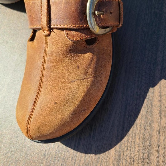 Crocs Cobbler 15513 Leather Clogs Heel Buckle Brown Slip On Women's Size… - Picture 9 of 12